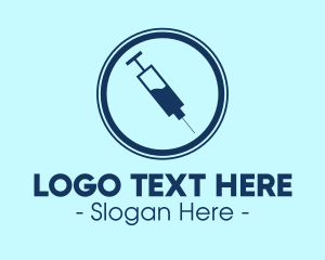 Shot - Injection Syringe Needle logo design