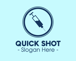 Shot - Injection Syringe Needle logo design