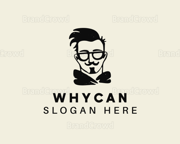 Hipster Fashion Man Logo