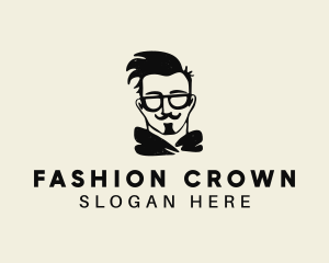 Hipster Fashion Man  logo design