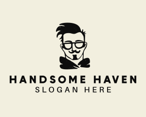Handsome - Hipster Fashion Man logo design