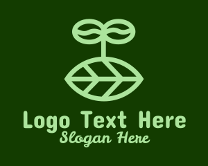 Bio - Organic Leaf Sprout logo design