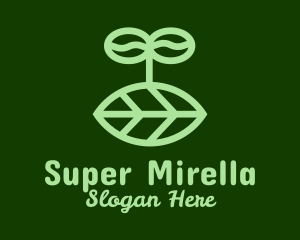 Organic Leaf Sprout Logo