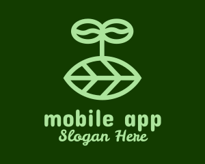Organic Leaf Sprout Logo