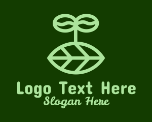 Organic Leaf Sprout Logo