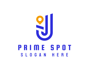 Location - Location Pin Letter J logo design