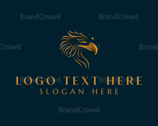 Luxurious Golden Eagle Logo