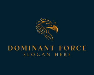 Luxurious Golden Eagle logo design