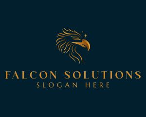 Luxurious Golden Eagle logo design