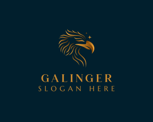 Fly - Luxurious Golden Eagle logo design