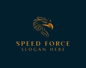 Luxurious Golden Eagle logo design