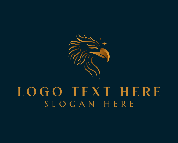 Avian - Luxurious Golden Eagle logo design