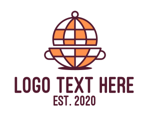 World Map - Global Cooking Pot logo design