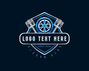 Tire - Tire Piston Mechanic logo design