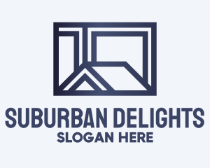 Suburban - Monoline Residential Real Estate logo design