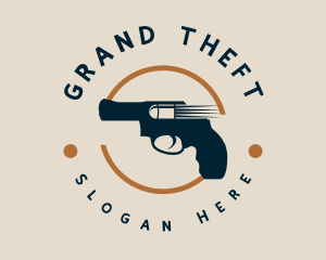 Gunstock - Pistol Firing Emblem logo design