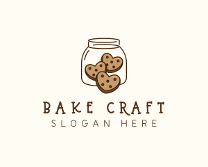 Cookie Heart Jar logo design