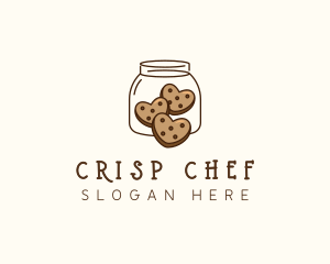 Cookie Heart Jar logo design