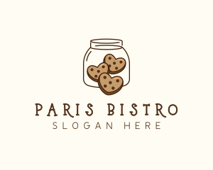 Cookie Heart Jar logo design