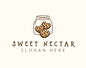 Cookie Heart Jar logo design