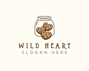 Cookie Heart Jar logo design