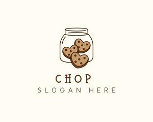 Culinary - Cookie Heart Jar logo design