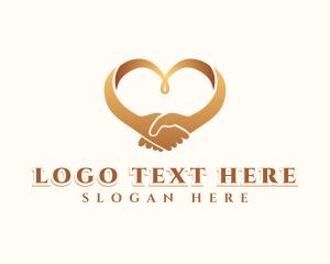 Volunteer - Heart Hand Charity logo design