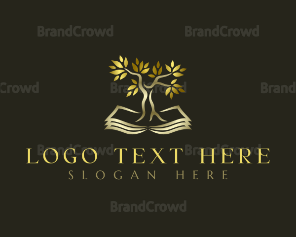 Tree Leaves Book Logo