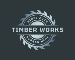 Sawmill - Woodwork Sawmill Blade logo design