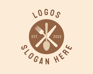 Eating House - Restaurant Kitchen Utensils logo design