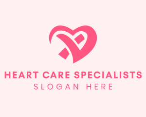 Cardiologist - Modern Pink Heart logo design