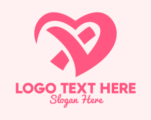 Cardiologist - Modern Pink Heart logo design