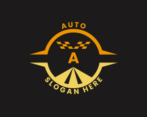 Auto Kart Racing logo design