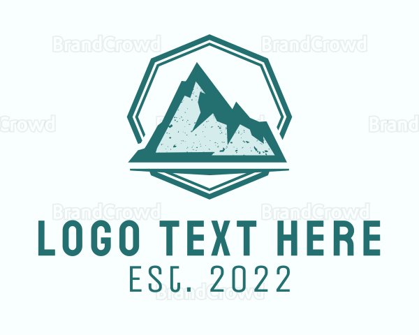 Rustic Iceberg Mountain Logo