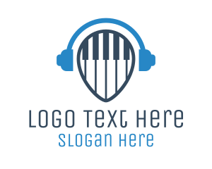 Musician - Blue Piano Media logo design