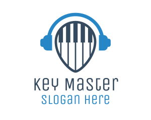 Keys - Blue Piano Media logo design