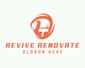 Paintbrush Home Renovation  logo design