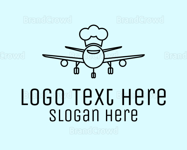 Line Art Airline Chef Logo