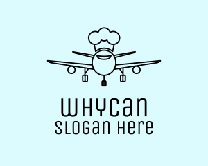 Line Art Airline Chef  Logo