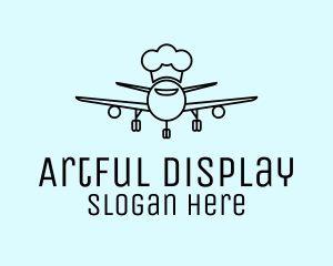 Line Art Airline Chef  logo design