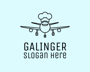 Dining - Line Art Airline Chef logo design