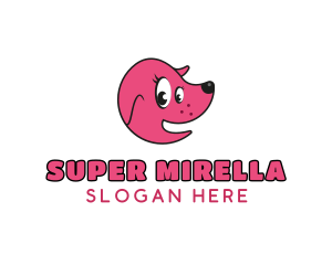 Pink Cute Dog Logo