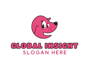 Animal Shelter - Pink Cute Dog logo design