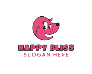 Pink Cute Dog logo design