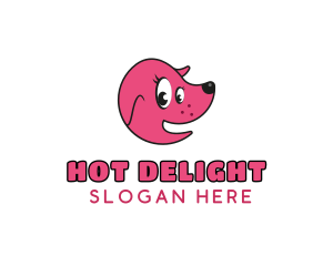 Pink Cute Dog logo design