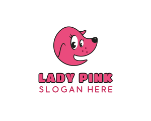 Pink Cute Dog logo design