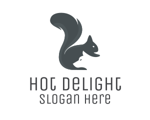 Squirrel & Dog Silhouette logo design