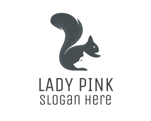 Negative Space - Squirrel & Dog Silhouette logo design