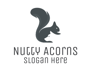 Squirrel - Squirrel & Dog Silhouette logo design