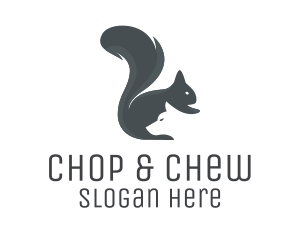 Squirrel - Squirrel & Dog Silhouette logo design